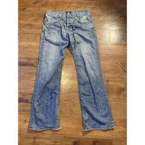 Rock & Republic Y2K Henlee Jeans 36x34 Made In USA Distressed Bootcut Button Fly